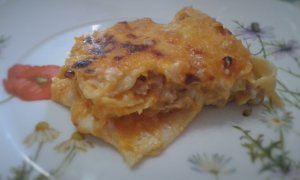 Lasagne con crema di zucca e salsiccia