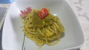 Spaghetti con crema di zucchine light